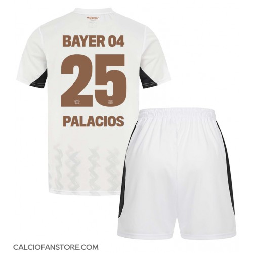 Maglia Calcio Bayer Leverkusen Exequiel Palacios #25 Seconda Divisa Bambino 2024-25 Manica Corta (+ pantaloncini)